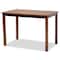 Baxton Studio Nicolette Modern and Contemporary Grey Fabric and Walnut Brown Finished Wood 5-Piece Dining Set 176-11387-8959-Zoro - alternate 3